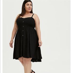 Torrid Black Button Cami Midi Dress with Pockets 🖤